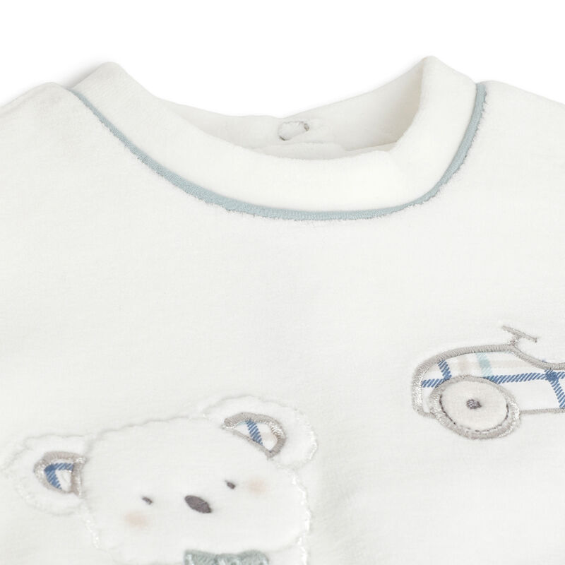 Boys Bronze Applique Nappy Opening Babysuit image number 2